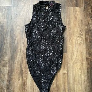 NWT Material Girl Black Bodysuit